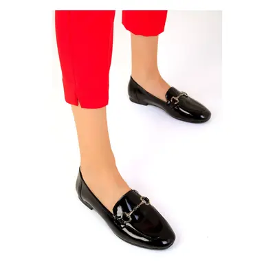 Soho Black Patent Leather Women's Ballerinas