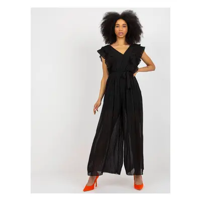 Black women's sleeveless jumpsuit OCH BELLA