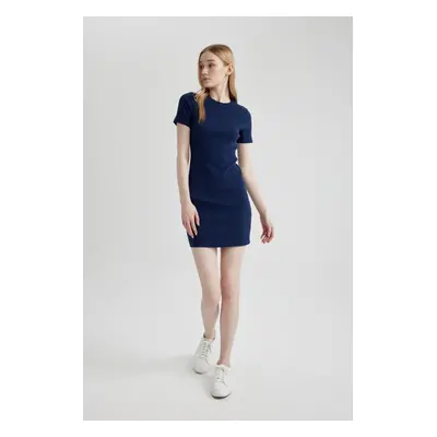 DEFACTO Bodycon Ribbed Camisole Short Sleeve Mini Dress