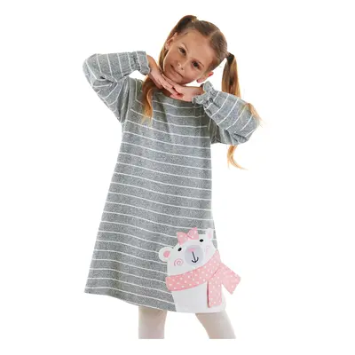 Denokids Teddy Bear Girl Striped Dress