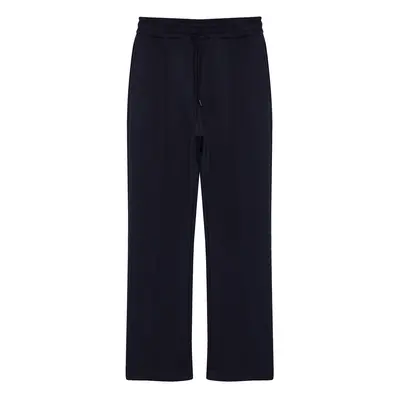 Trendyol Navy Blue Regular/Straight Cut Stitch Detailed Sweatpants