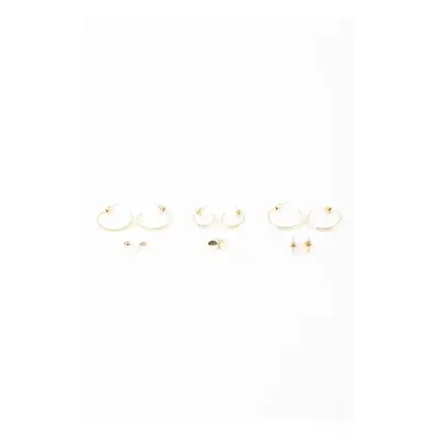 DEFACTO Women's 6-Piece Gold Earrings