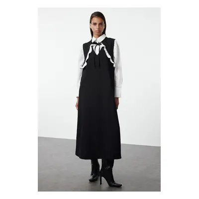 Trendyol Black Collar Detailed Woven Dress