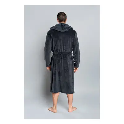 Long sleeve Mimas bathrobe - graphite