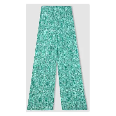 DEFACTO Wide Leg Printed Pocket Wide Leg Trousers