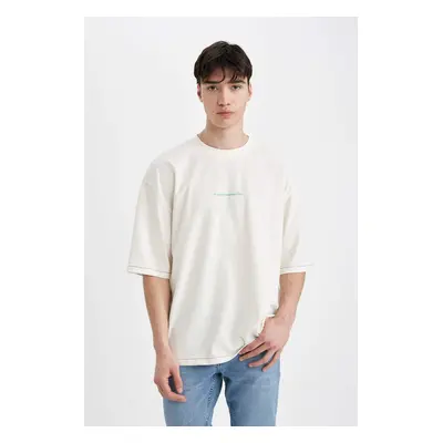 DEFACTO Loose Fit Crew Neck Printed T-Shirt