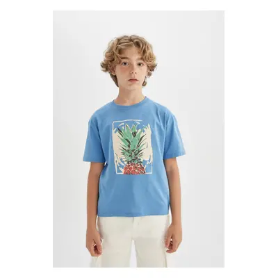 DEFACTO Boy&#39;s Oversize Fit Crew Neck Printed Short Sleeve T-Shirt