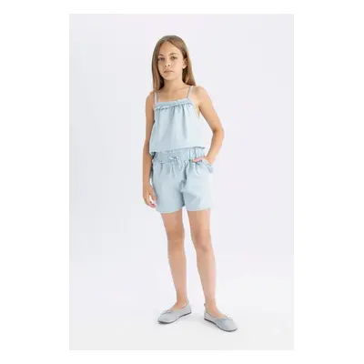 DEFACTO Girl's Suspender Short Jumpsuit