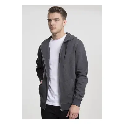 Basic Zipper Hoody Charcoal