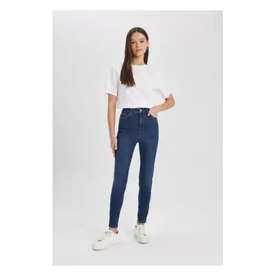 DEFACTO Anna Skinny Fit High Waist Slim Leg Long Jean Trousers