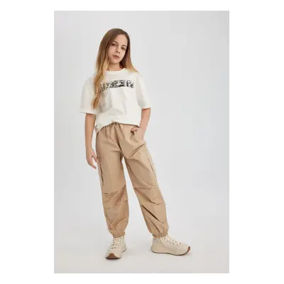 DEFACTO Girls Parachute Cargo Cotton Trousers