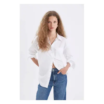 DEFACTO Oversize Fit Poplin Long Sleeve Shirt