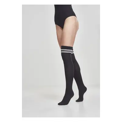 Women's knee-high socks 2-pack blk/blk&blk/gry