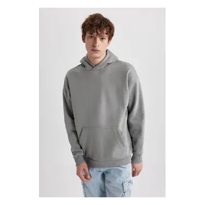 DEFACTO Oversize Fit Hooded Basic Sweatshirt