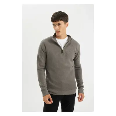 DEFACTO Standard Fit Half Zipper Sweater