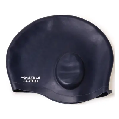 AQUA SPEED Unisex's Swimming Cap Ear Cap Navy Blue