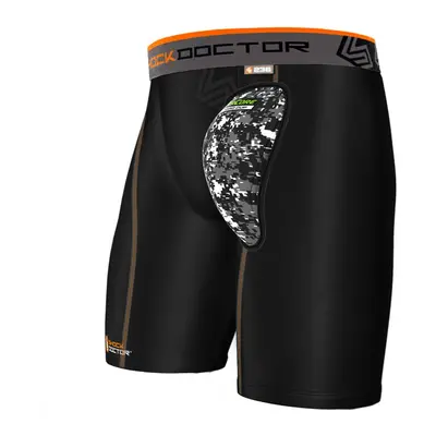 Shock Doctor compression shorts with jockstrap Hard Cup, black