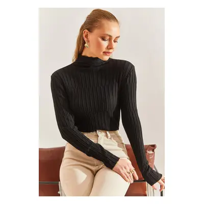 Bianco Lucci Women's Turtleneck Piece Sweater