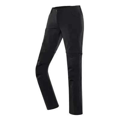 Women's outdoor pants with detachable legs ALPINE PRO NESCA black