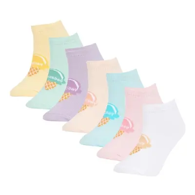 DEFACTO Girl's 7-Piece Cotton Booties Socks