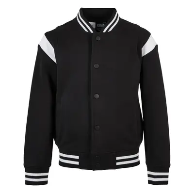 Boys' College Sweat Jacket Chamois Black/White