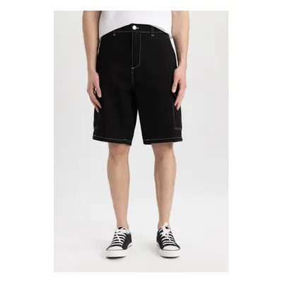 DEFACTO Relax Fit Cargo Pocket Bermuda Shorts