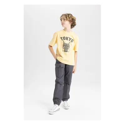 DEFACTO Boy's Jogger Ribbed Trousers