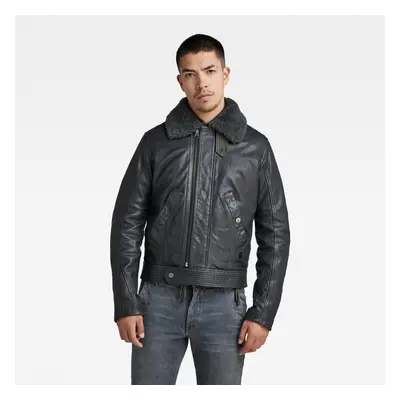 G-STAR Jacket - Leather jkt grey