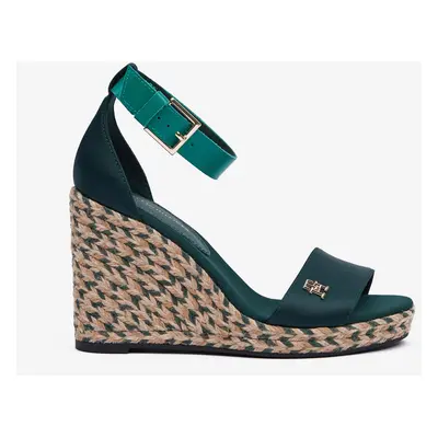 Dark Green Women's Wedge Sandals by Tommy Hilfiger