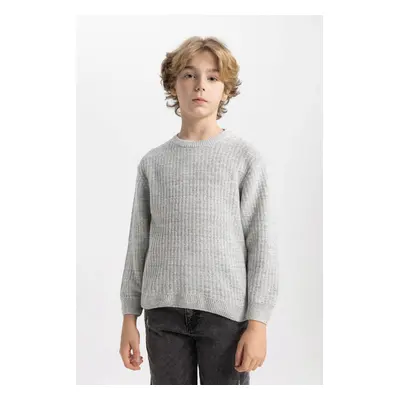 DEFACTO Boy's Crew Neck Knitwear Sweater