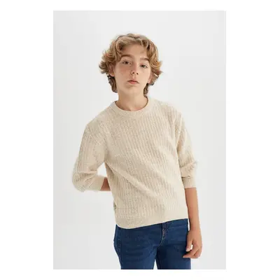 DEFACTO Boy's Crew Neck Knitwear Sweater