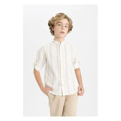 DEFACTO Boy's High Neck Long Sleeve Shirt