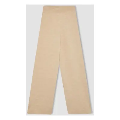 DEFACTO Straight Fit Wide Leg Knitwear Trousers