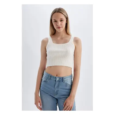 DEFACTO Crop Knitted Tank Top