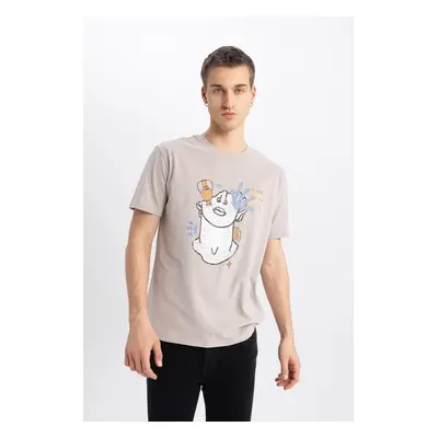 DEFACTO Regular Fit Crew Neck Printed Short Sleeve T-Shirt