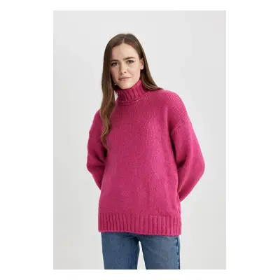 DEFACTO Oversize Fit Turtleneck Sweater Tunic