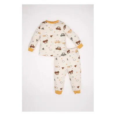 DEFACTO Baby Boy Vehicle Patterned Long Sleeve Pajama Set