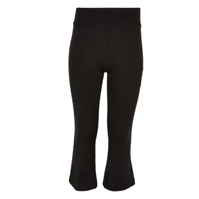 Girls' recycled high-waisted leggings, black