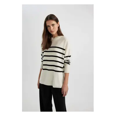 DEFACTO Relax Fit Crew Neck Basic Tunic