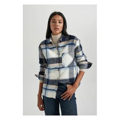 DEFACTO Checked Patterned Flannel Long Sleeve Shirt