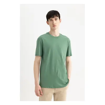 DEFACTO New Regular Fit Crew Neck Short Sleeve 100% Cotton Basic T-Shirt