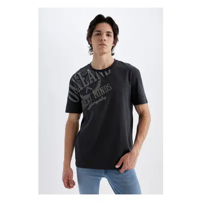 DEFACTO Regular Fit Crew Neck Printed Short Sleeve T-Shirt