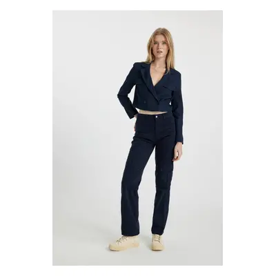 DEFACTO Cool Straight Fit Cargo Gabardine Trousers