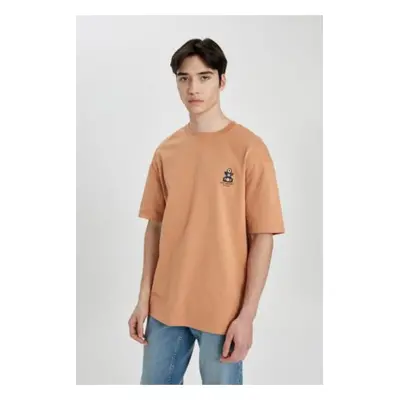 DEFACTO Comfort Fit Crew Neck Printed Short Sleeve T-Shirt