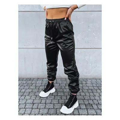 MAGIR women's leather joggers black Dstreet