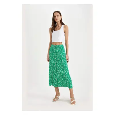 DEFACTO A Form Floral Normal Waist Midi Skirt