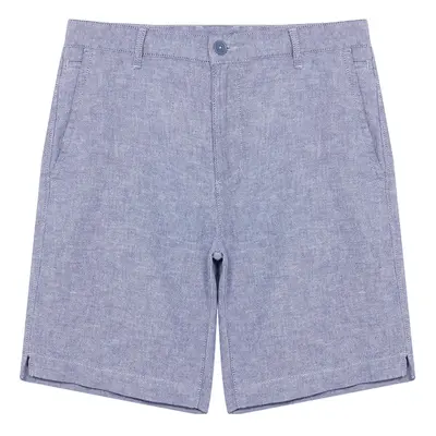 Trendyol Blue Regular Fit Linen Look Woven Shorts & Bermuda