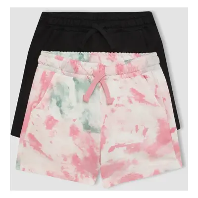 DEFACTO Girl's Printed 2-Piece Shorts