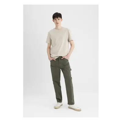 DEFACTO Straight Fit Straight Leg Gabardine Trousers