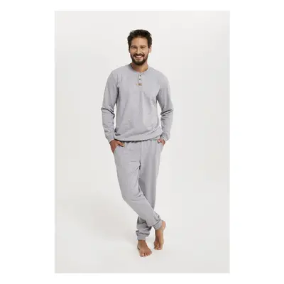 Canvas set, long sleeves, long trousers - melange